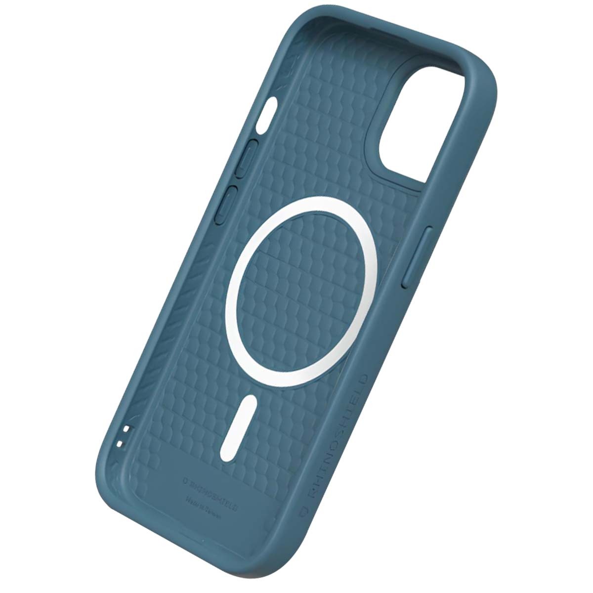 Coque iPhone 16 bleu Rhinoshield SolidSuit avec aimant ShockSpread