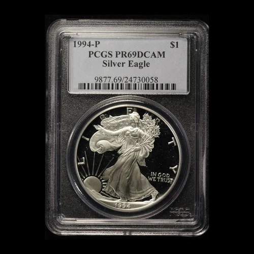 1994-P American Silver Eagle Dollar PCGS PR 69 DCAM- Free Shipping USA