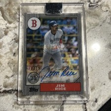 2022 Topps Clearly Authentic 35th Anniversary Jim Rice Auto BLACK  21/75