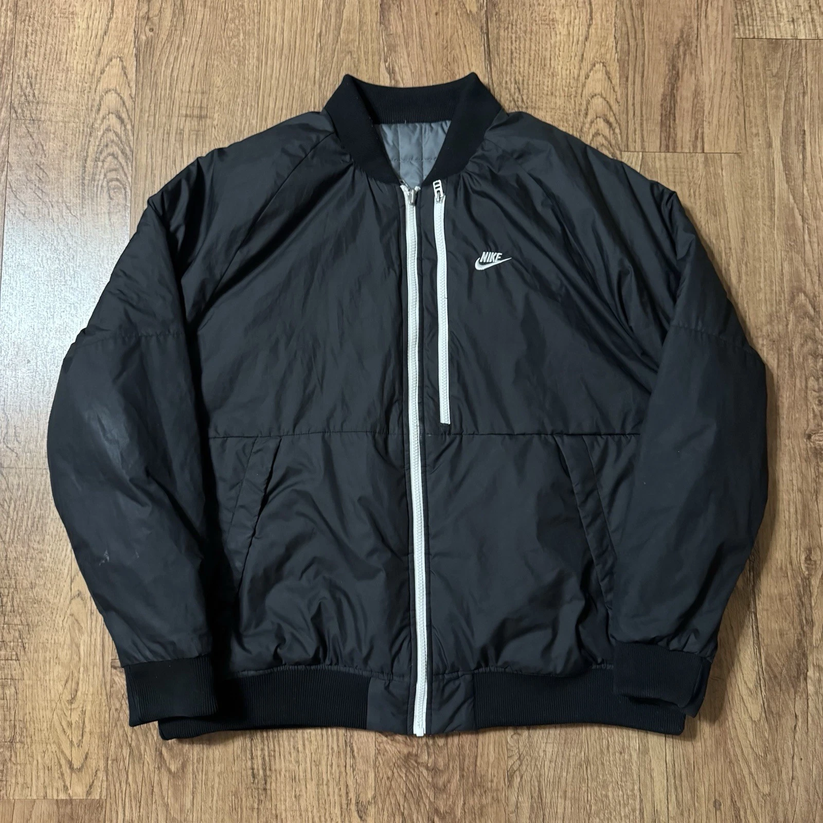 Nike Sportswear Therma-Fit Legacy Reversible Bomber Jacket Mens XL DD6849-010