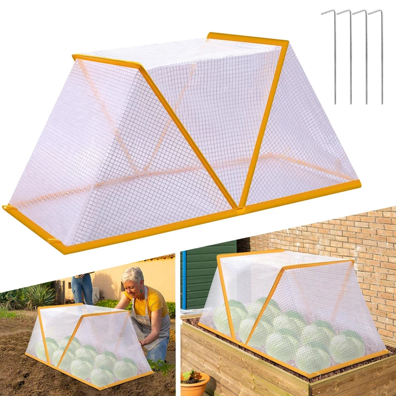 Foldable Garden Row Cover Plant Protector Net Cage Greenhouse