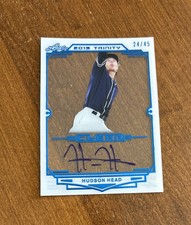 Hudson Head 2019 Leaf Trinity Clear Platinum Auto CA-HH1 Padres Pirates /45