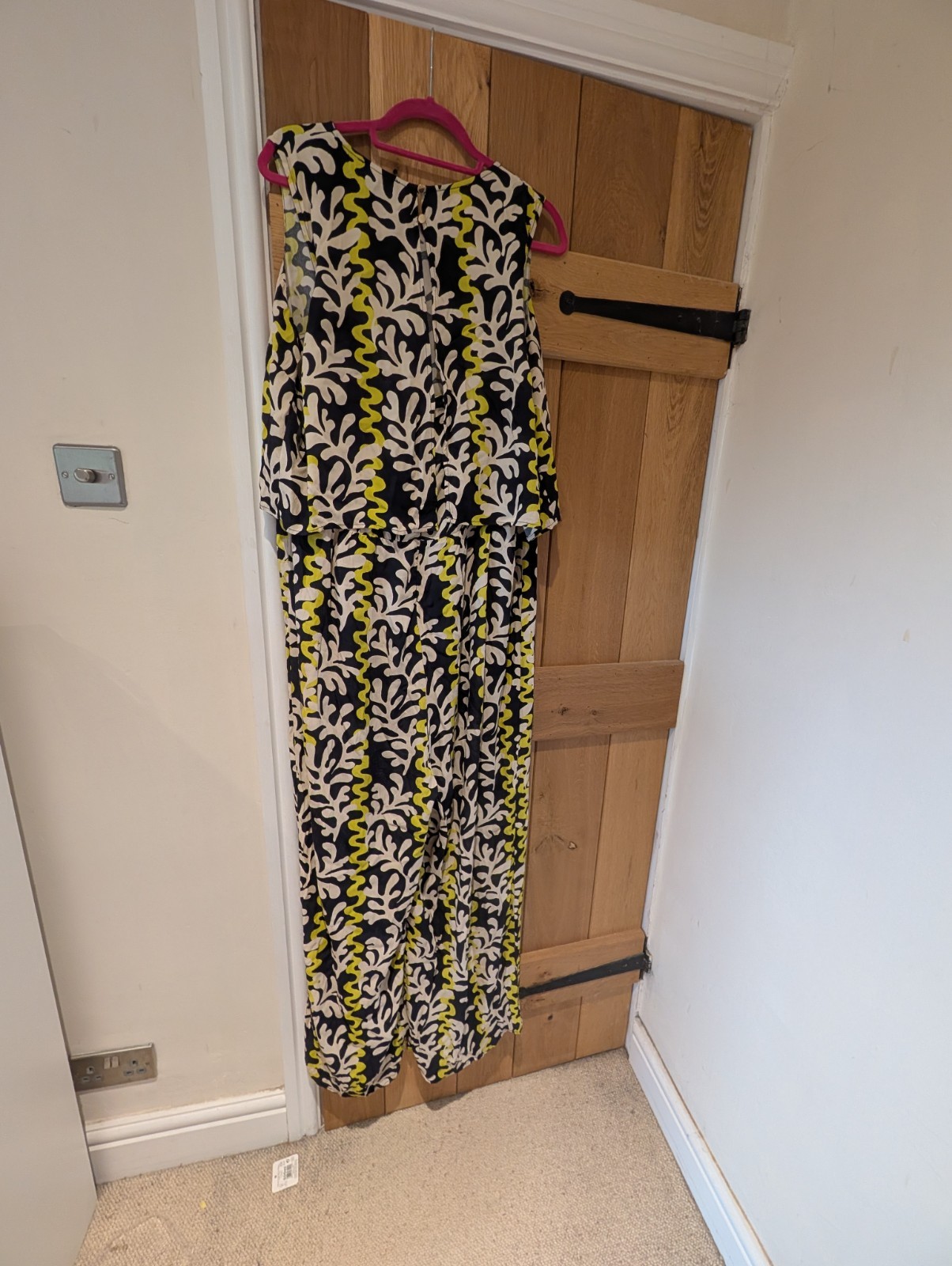 Phase Eight Aubrey Abstract Wide Leg Jumpsuit UK 20 Black Lime RRP £99 Sold Out image 10