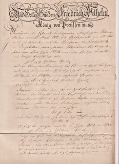 1806 König von Preußen Ansbach Brief wegen Deufstetten 500 Gulden bewilligt