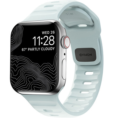 Armband für Smart Watch 49/46/45/44 mm Nomad Bänd Weiß leuchtet im Dunkeln Blau