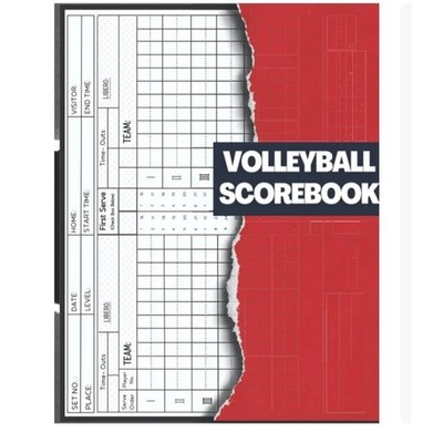 Unbranded Volleyball Scorebook Red Black White Sports Record Keeper 2 Pack NEW