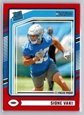2024 Donruss #332 Sione Vaki Press Proof Red
