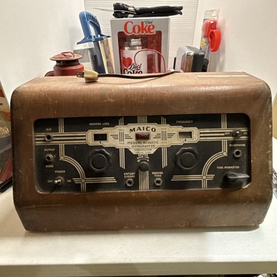 VINTAGE MAICO MODEL D5 AUDIOMETER ART DECO HEARING TESTER UNTESTED PARTS