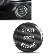 Car Push Start Button Cover, Carbon Fiber Engine Start Button Cover, Start St...