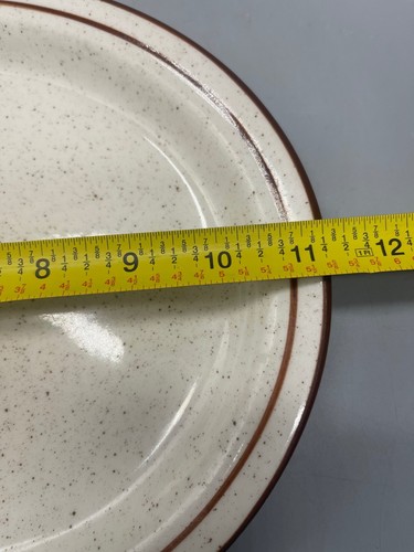 Ultima Teller ovale Form China Glas Punkte Futter weiß braun 8,5" x 6,5" LESEN - Bild 7 von 8