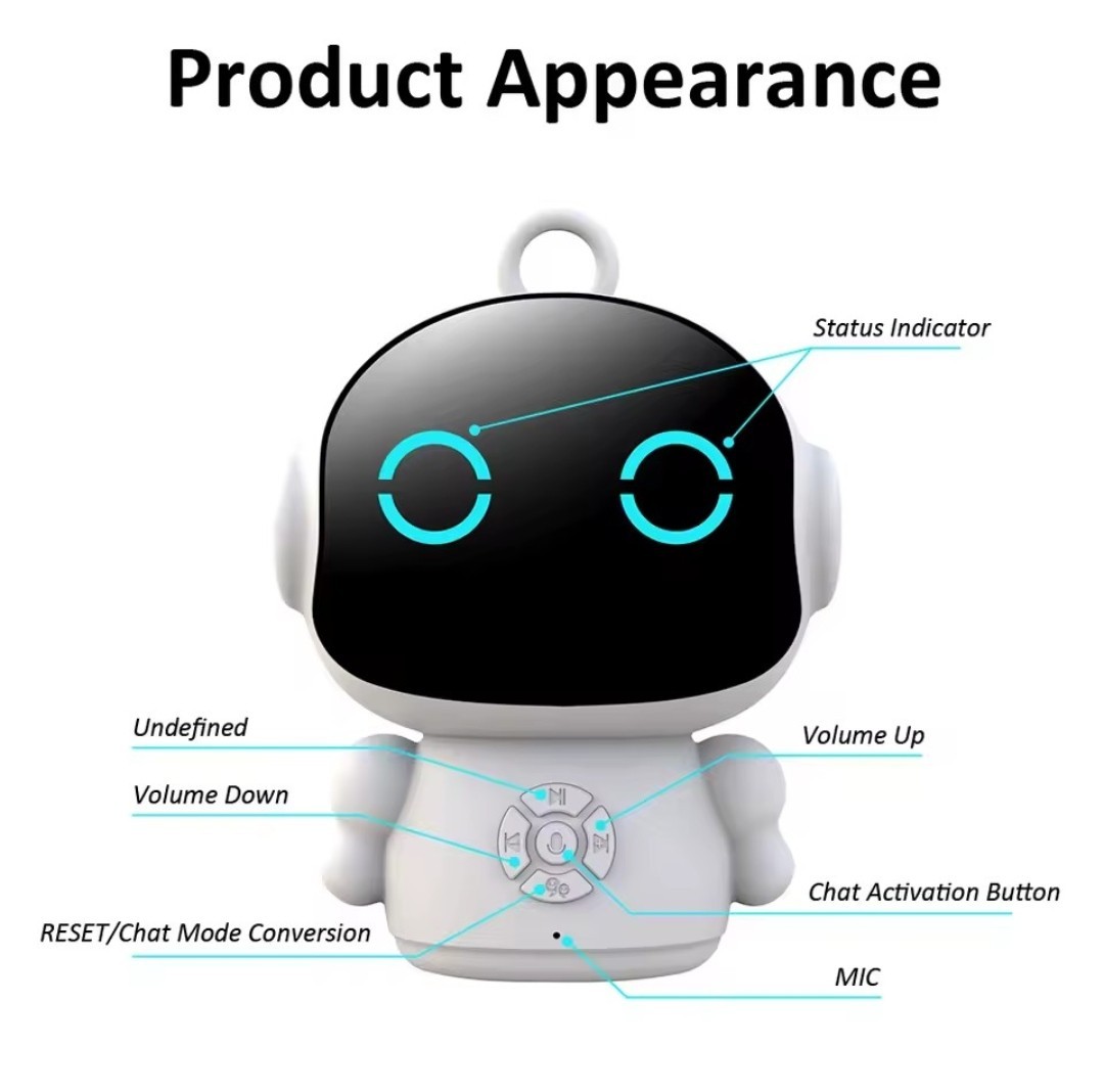 Robot Intelligente AI WiFi Tuya per Bambini Giocattolo Educativo Vocale foto 3