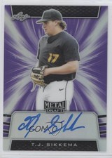 2019 Leaf Metal Draft Purple 4/25 TJ Sikkema #BA-TJS Auto 4z8