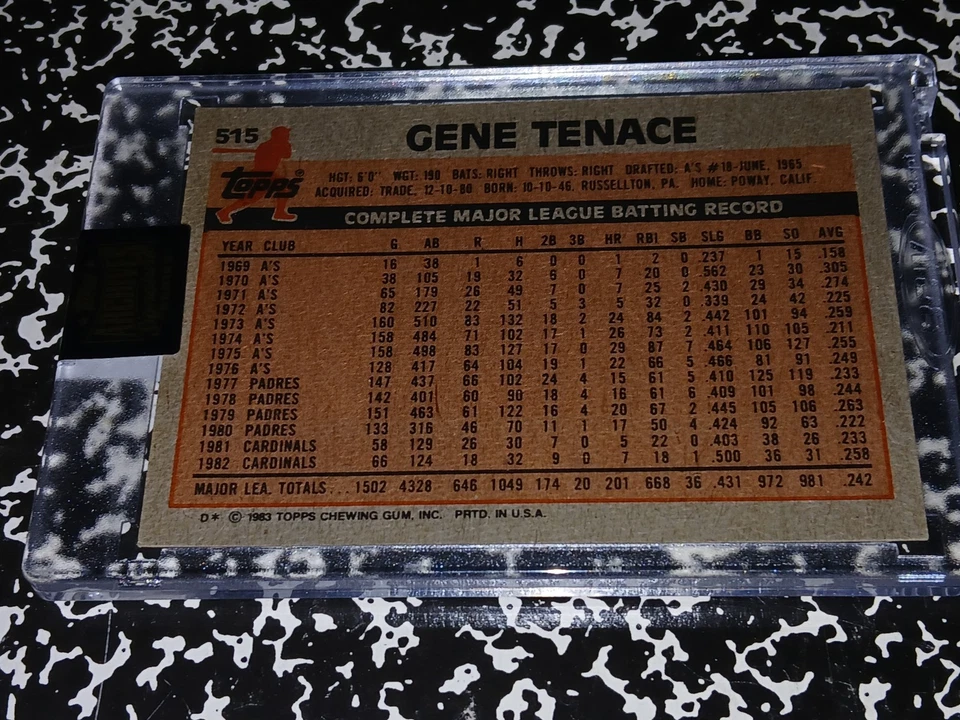 🔥Gene Tenace Topps Archives 1983 recompra en tarjeta automática #/99 St. Louis Cardinals Foto 2 de 2