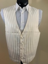 New Men's Vest -Formal, Dress, Wedding, Prom /Ivory/XL Free Dress Socks