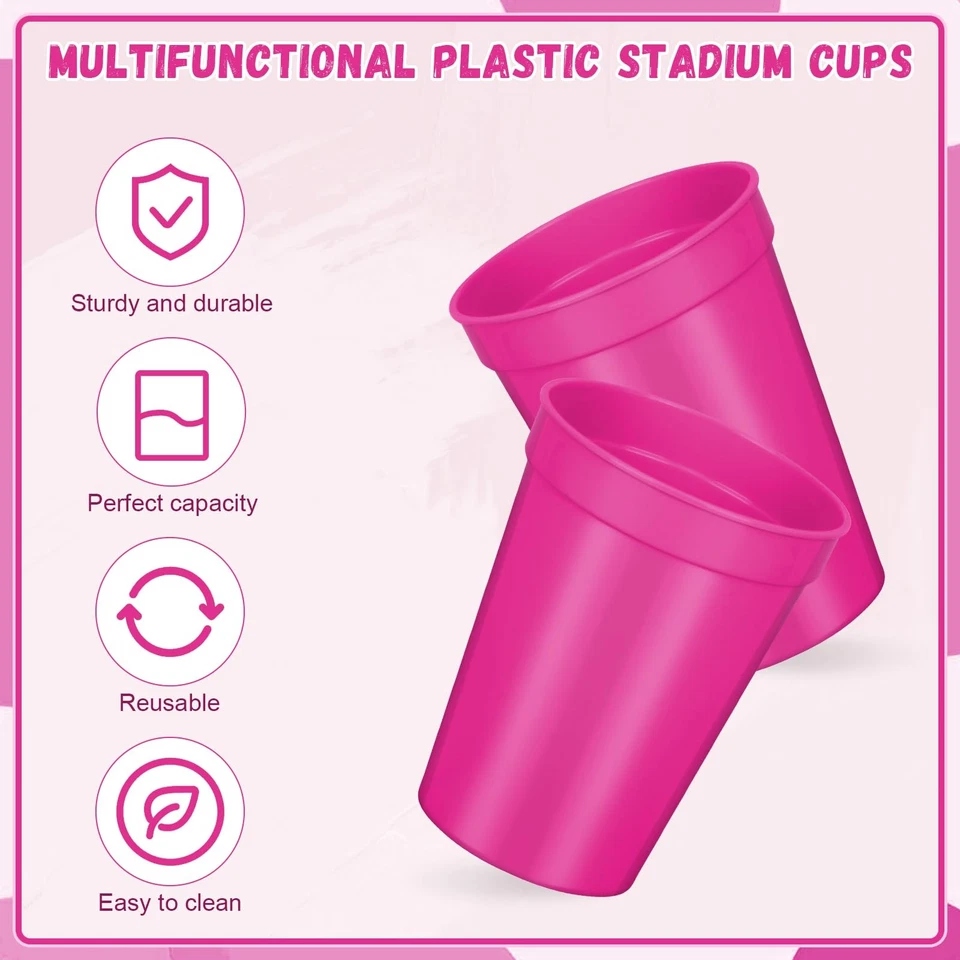 60 piezas tazas de plástico para estadio de Navidad de 12 oz tazas de plástico a granel reutilizables en blanco... Foto 3 de 4