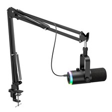 Dynamic Gaming Microphone  USB/XLR Dual Mode  RGB Boom Arm Mic Kit with...
