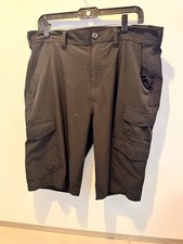 IRON CO. Stretch Tech Cargo Shorts Black Size 34