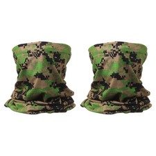 2pcs Summer Neck Gaiter Unisex Sun Protection Face Mask, Camo Green