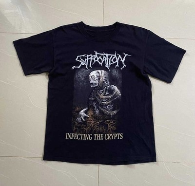 Infecting The Crypts Suffocation Band T Shirt Black Unisex S-5XL 1V1011