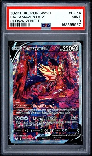 987 Zamazenta V 2023 Pokemon SWSH Crown Zenith #GG54/GG70 Galarian Gallery PSA 9