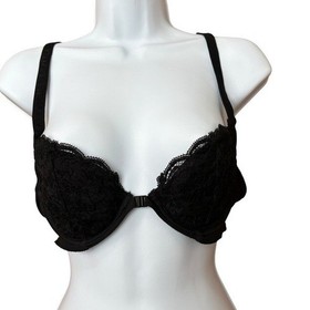 La Perla 3 Made in Italy Front Closure Black Lace Bra Size 36C