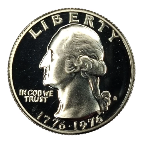 1976 S 25C US Silver Proof Washington Quarter In Mint Capsule
