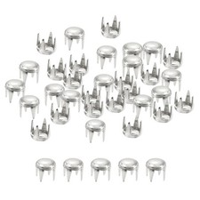100Pcs 4mm Silver Round Dome Studs for Leather Craft Accessories