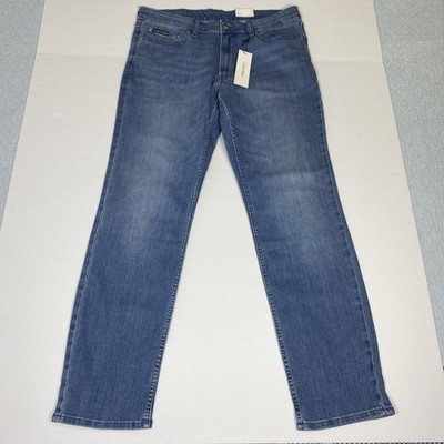 $89 Calvin Klein Men's 34 x 32 Stretch Medium Wash Slim Fit Jeans Denim Pants