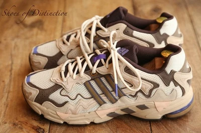 Baskets Adidas beige marron toile daim cuir homme UK 8,5 US 9 - Photo 1/4