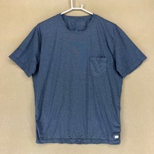 Vuori Mens M Blue Heathered Pocket T Shirt Short Sleeve Crew Neck Casual Top