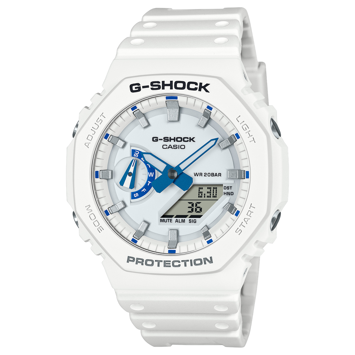 Casio GA-2100HDS-7A Men's G-Shock Watch - White - Stylish & Shock