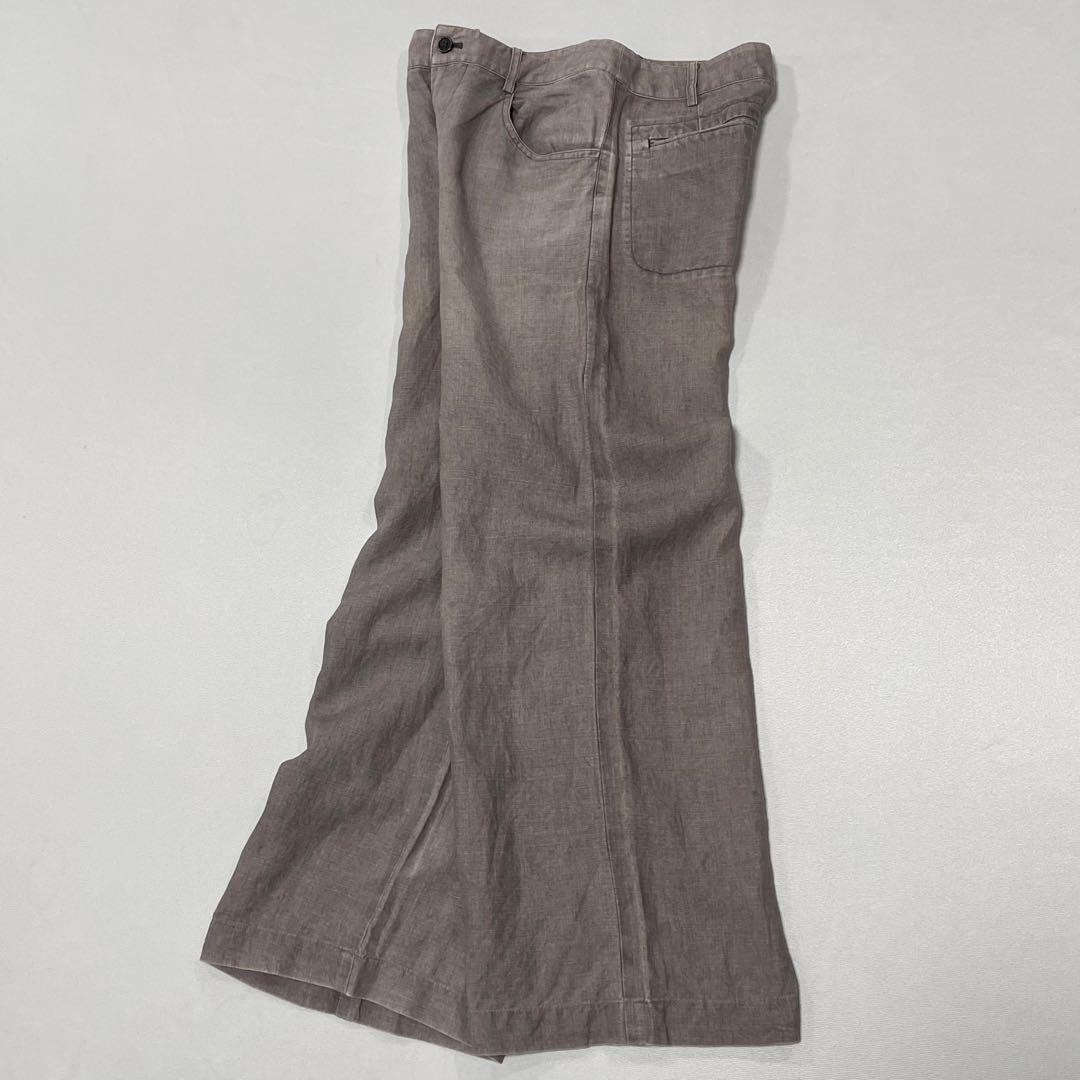 【MARGARET HOWELL】LINEN WIDE TROUSERS MARGARET HOWELL 578-4144003 WASHED COTTON POPLIN 2 WIDE