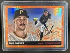 2025 Topps Chrome Platinum Paul Skenes Orange Vibrations Refractor #/25 Pirates