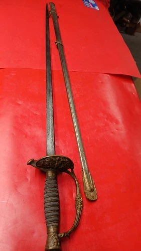 antique civil war sword - US staff field