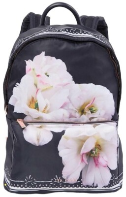 Ted Baker Kayleey Gardenia Floral Backpack Midnight Blue Ted Baker Nylon Exterior Floral Bags & Handbags for Women  main image 4