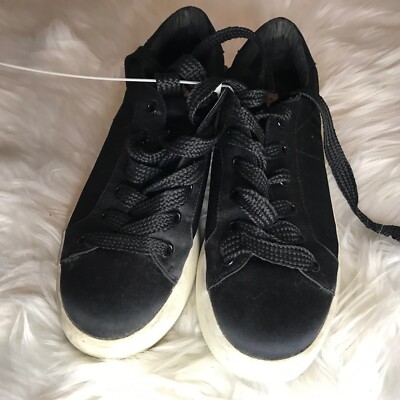 Steve Madden Womens Bertie Platform Black Y2K Sneaker Shoes Size 8B