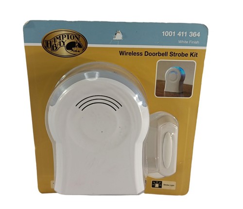 Hampton Bay Wireless Table Top Strobe Door Bell Kit Doorbells LED Light Sound - Picture 9 of 9