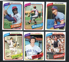 1980 Topps Basebll Nm/mt Clean #1 - 350 Complete Your Set You Pick