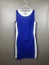 Lauren Ralph Lauren Womens Career Dress Blue Size 14 Petite Back Zipper