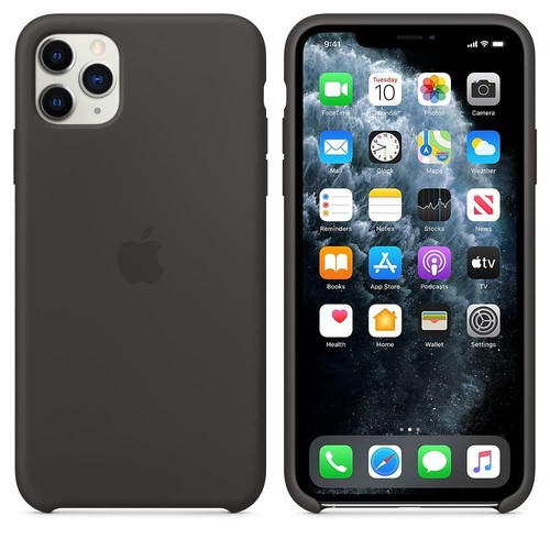 Genuine Official Apple Silicone Case For Iphone 11 Pro Max Black New Ebay