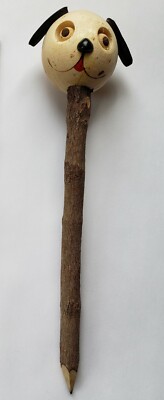 ''DOGGIE/POOCH'' CRAZY HEAD Tamarind Tree Branch 9'' Pencil by Siam Mandalay NEW!