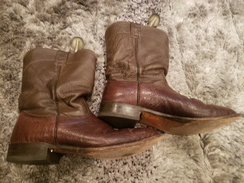 Cavenders Men's Cowboy Leather Boots size 10.5 D Brown - Picture 7 of 12