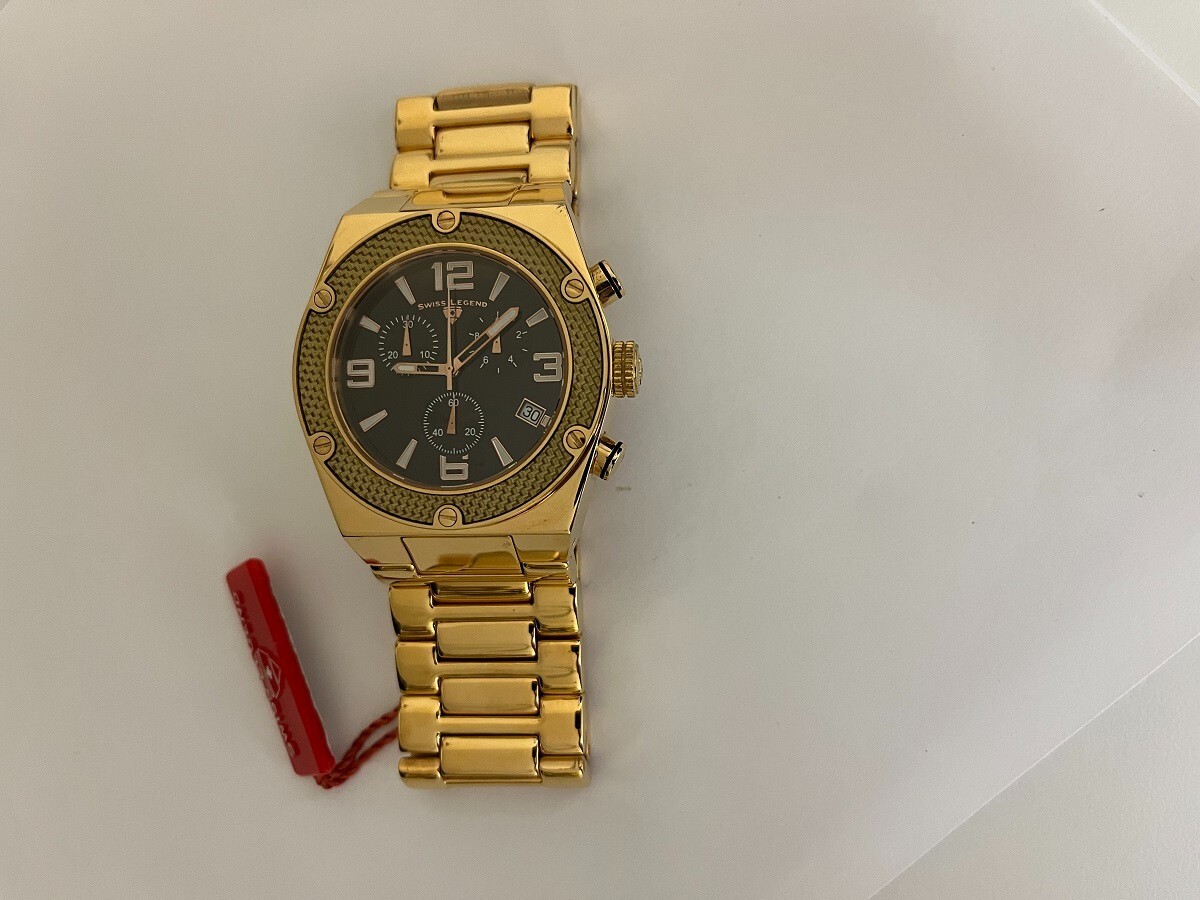 Swiss Legend Men's 40025-YG Throttle Chronograph Yellow gold tone