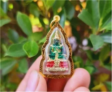 Thai Amulet Emerald Buddha Phra Kaew Morakot Wat Phra Sri Rattanasatsadaram