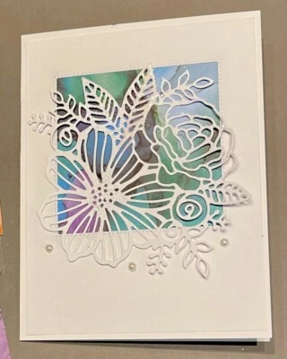 STAMPIN' UP! 4 ARTISTICALLY INKED Greeting Cards Kit Stampin Up Shimmer Accents Floral Diecut