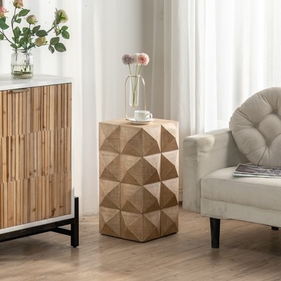 Three-dimensional Embossed Pattern Design Retro Coffee Table Retro Furniture