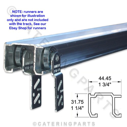 ALUMINIUM HANGING SLIDING DOOR RUNNER TRACK 2M OR 3M CHOOSE LENGTH IN