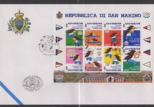 San Marino 2001 First day cover giochi dei piccoli Stati Europei