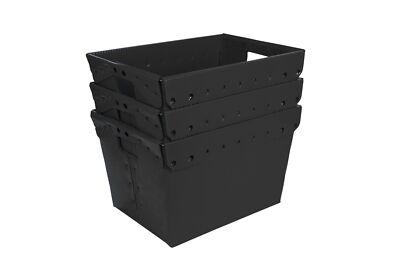 Hudson Exchange 18.25 x 13.25 x 11.75 (3 Pack) Corrugated Plastic Mail Tote