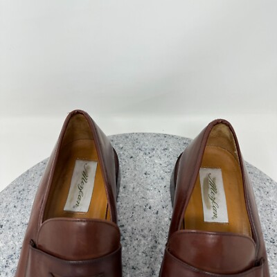 Mezlan Penny Loafers Mens 9 M Brown Leather Slip On Dress Shoes 12812 Mezlan Dress Shoes Mens 9 Brown Leather Slip On Parla Penny  main image 4
